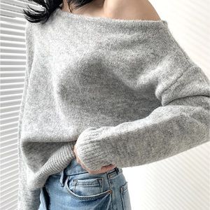 One shoulder asymmetrical sweater new with tags